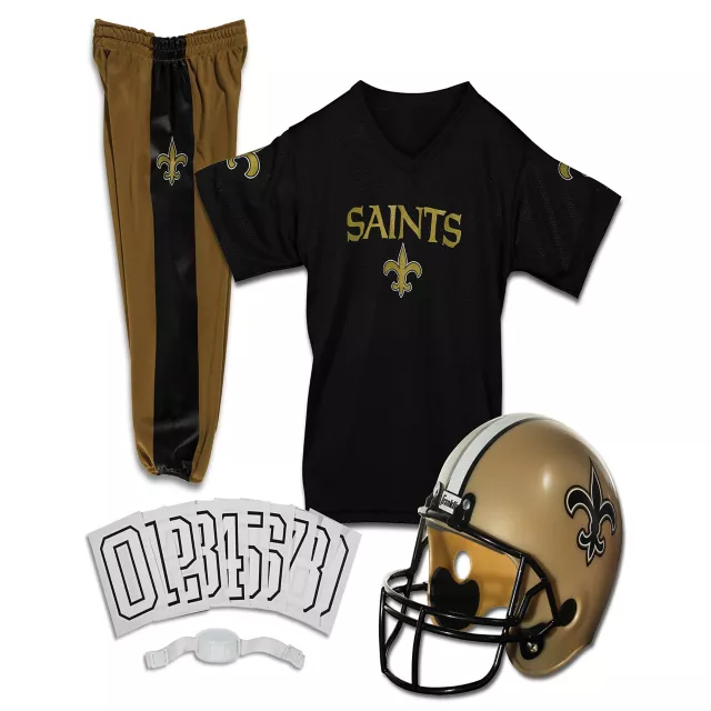 Kids New Orleans Saints NFL Deluxe Uniform Costume Franklin Sports Spirithalloween