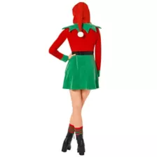 Adult Hooded Elf Dress Costume at Spirit Halloween