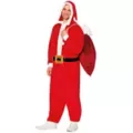 Adult Santa Hooded Jumpsuit Costume at Spirit Halloween