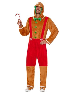 Adult Gingerbread Jumpsuit Costume - Spirithalloween.com