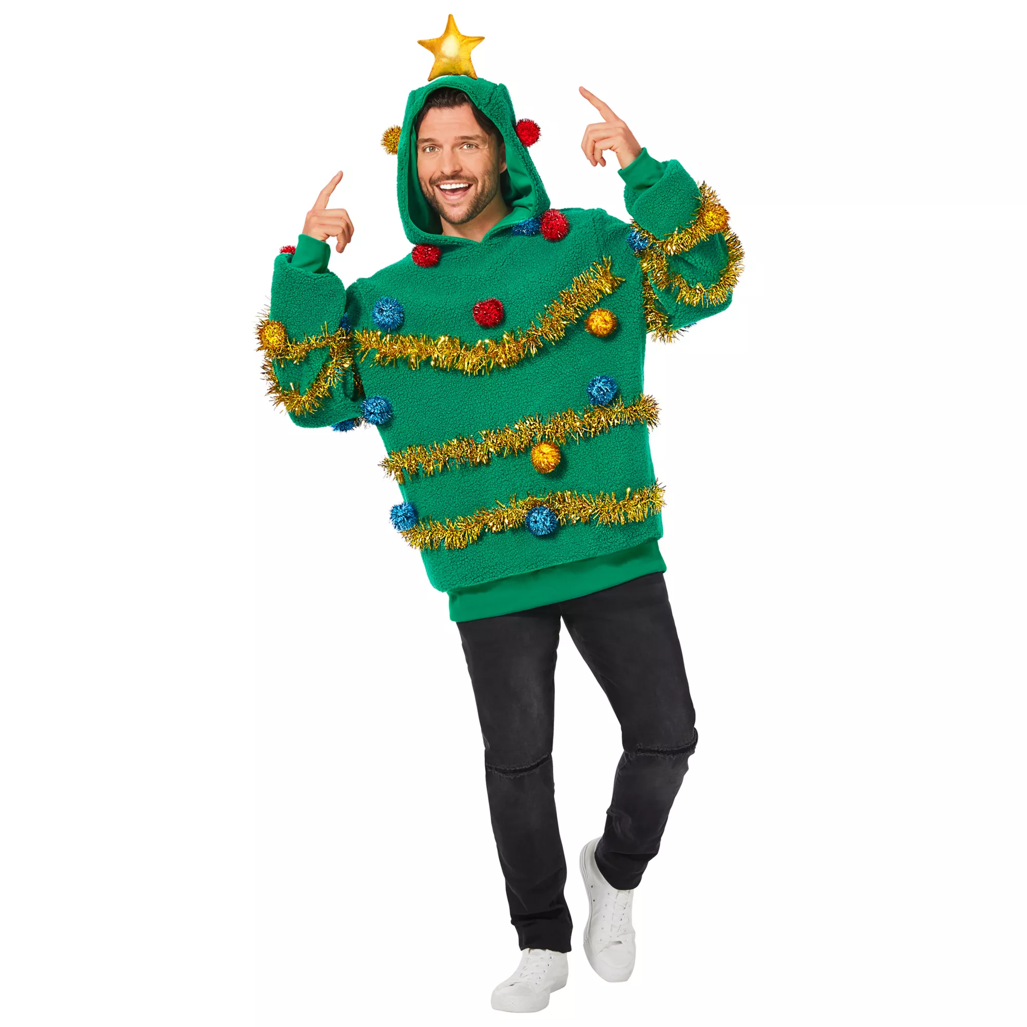 Adult Christmas Tree Hoodie at Spirit Halloween