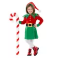 Toddler Elf Hooded Dress Costume at Spirit Halloween
