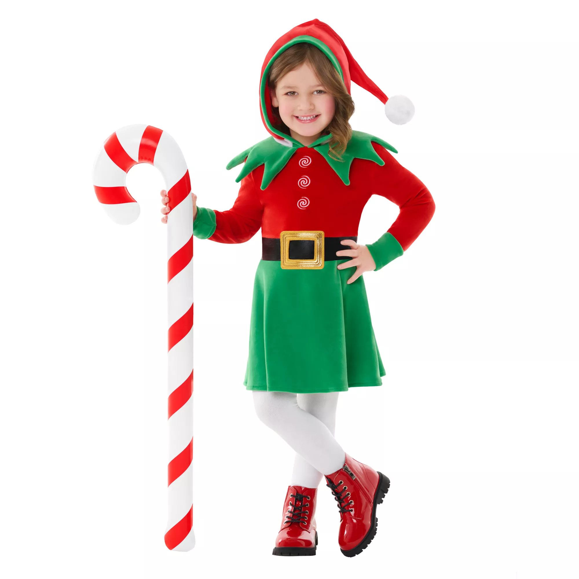Toddler Elf Hooded Dress Costume at Spirit Halloween