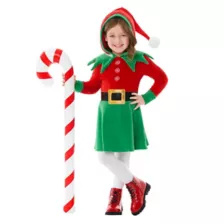 Toddler Elf Hooded Dress Costume at Spirit Halloween