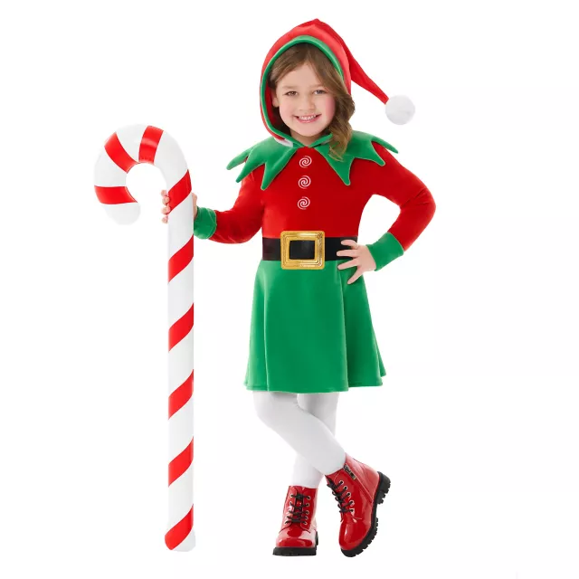 Toddler Elf Hooded Dress Costume at Spirit Halloween