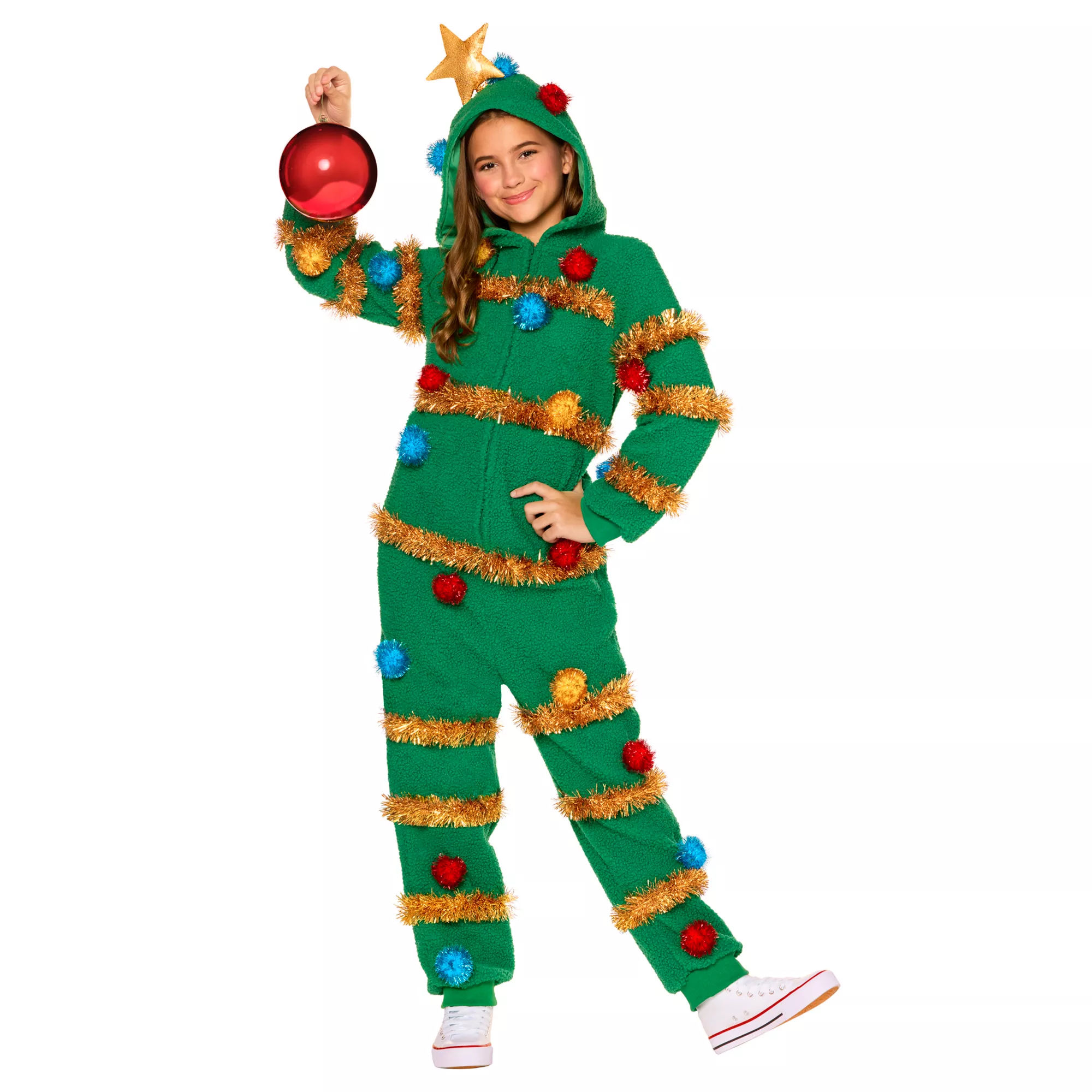 Kids Christmas Tree Jumpsuit Costume at Spencer's