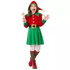 Kids Elf Hooded Dress Costume at Spencer's