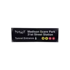 Light-Up Madison Scare Park 31st Street Station Sign at Spirit Halloween