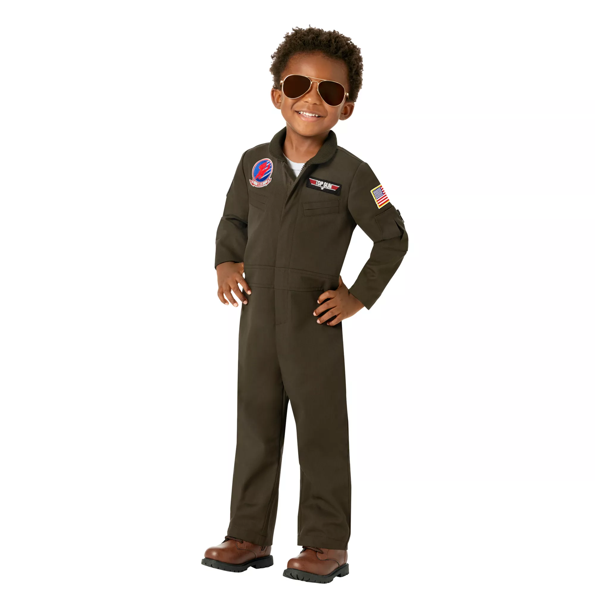 Toddler Top Gun Flight Suit Jumpsuit Costume -  Top Gun at Spencer's