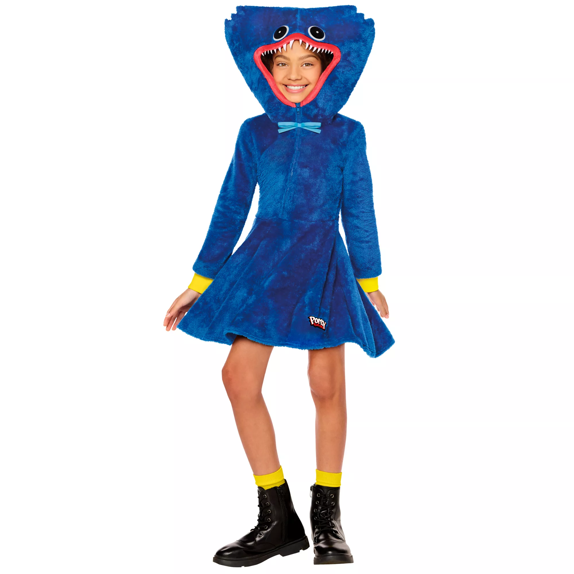 Kids Huggy Wuggy Hooded Dress Costume - Poppy Playtime at Spirit Halloween