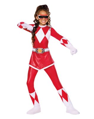 Kids Red Power Ranger Dress Costume - Mighty Morphing Power Rangers