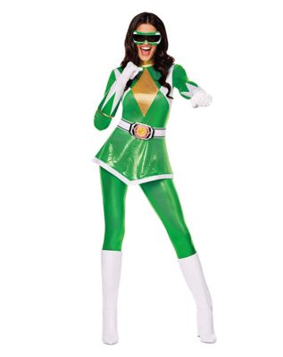 Adult Green Power Ranger Dress Costume - Mighty Morphing Power Rangers