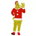 Adult The Grinch Santa Jumpsuit Costume - Dr. Seuss at Spirit Halloween