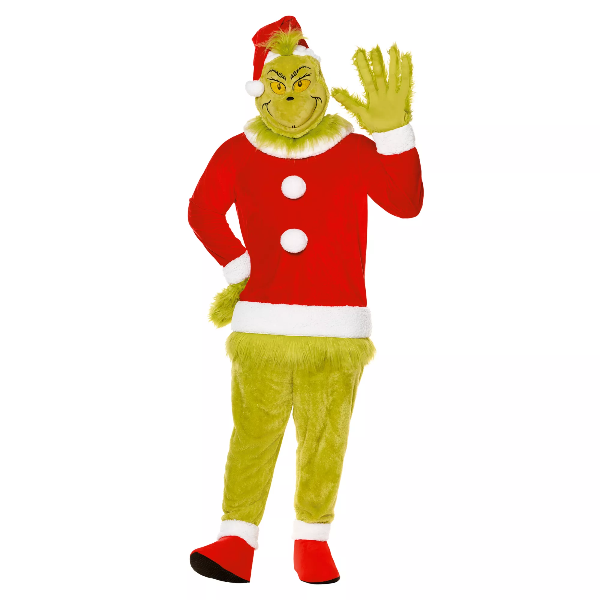 Adult The Grinch Santa Jumpsuit Costume - Dr. Seuss at Spirit Halloween