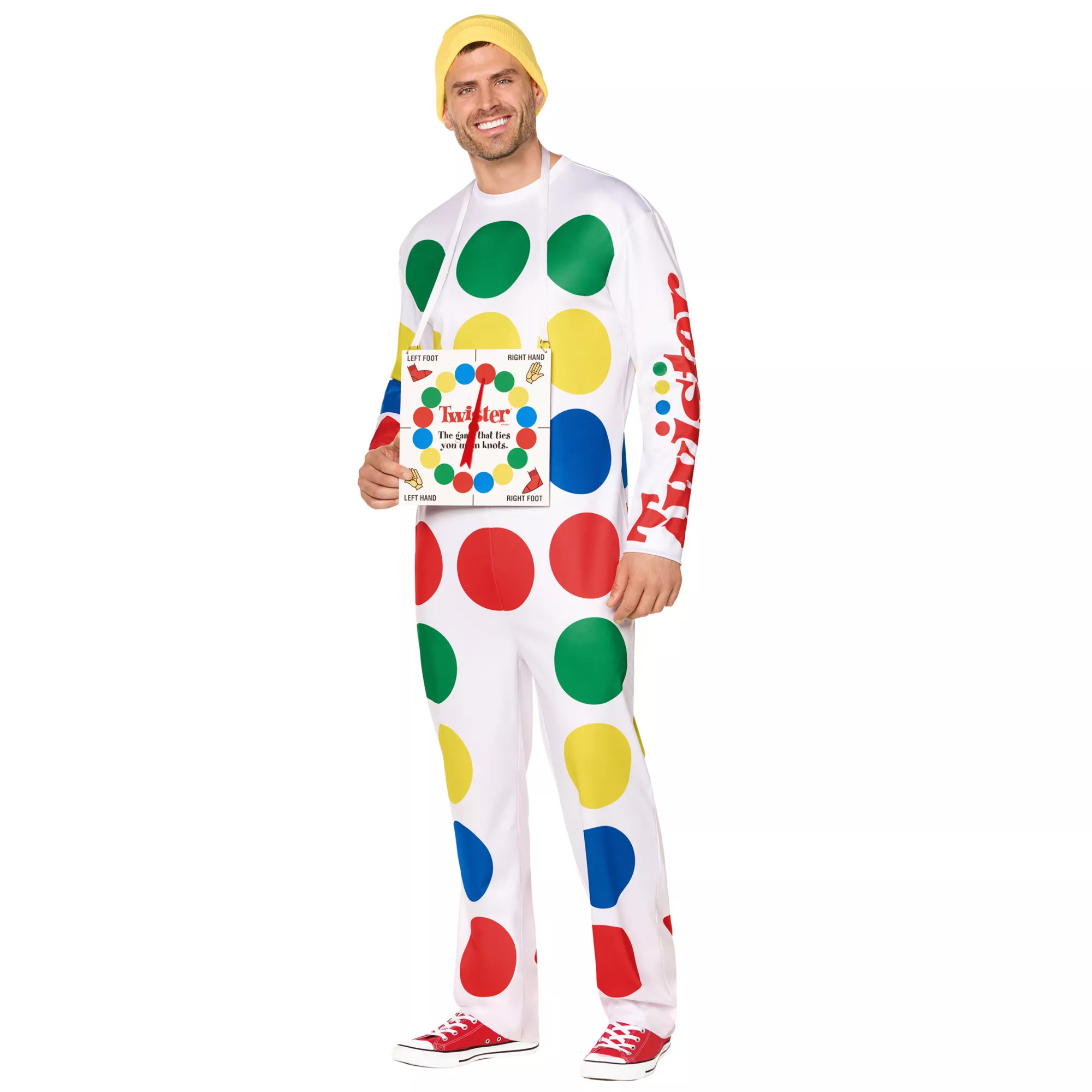 Adult Twister Board Game Jumpsuit Costume at Spencer's