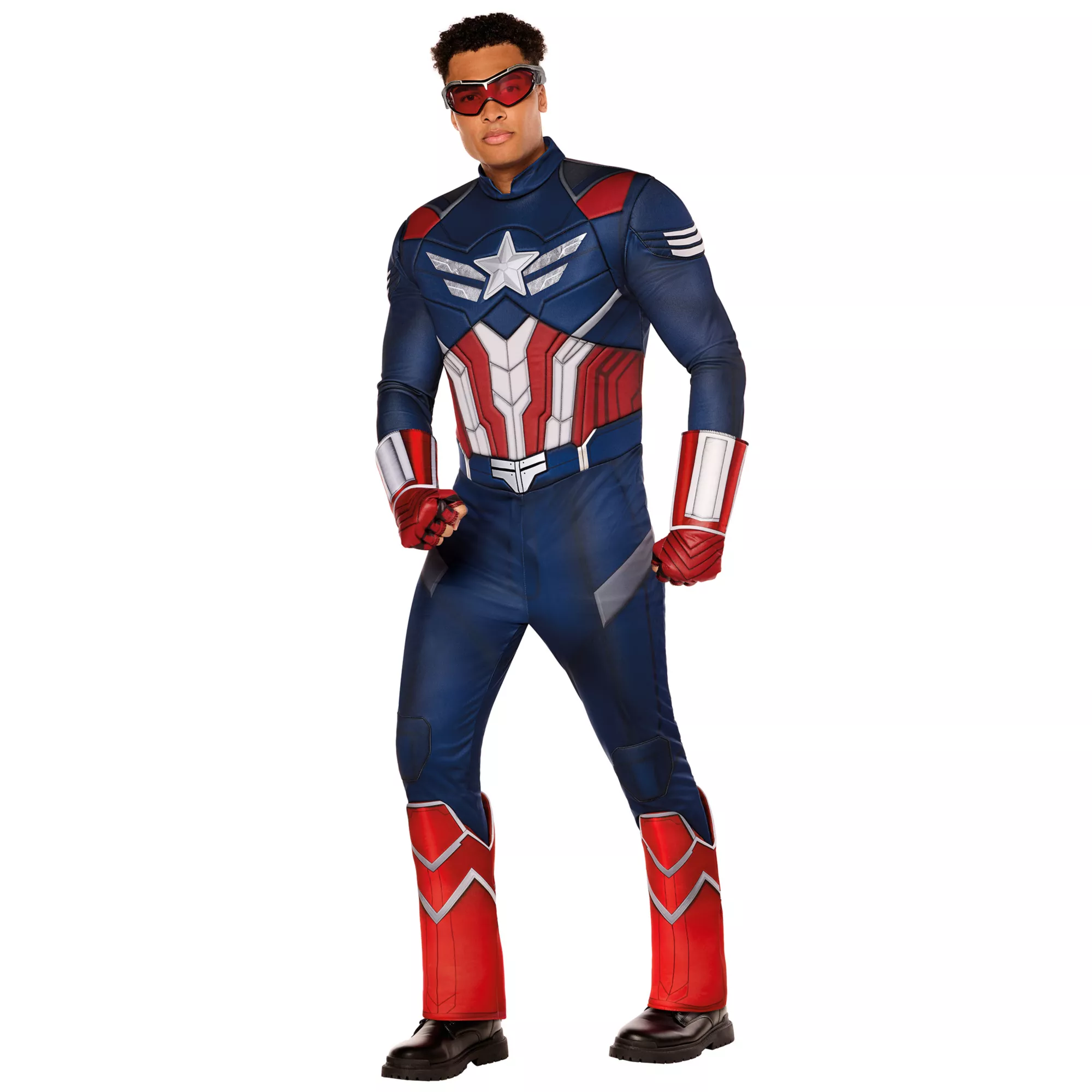 Adult Captain America Muscle Jumpsuit Costume - Captain America: Brave New World at Spirit Halloween