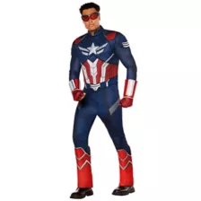 Adult Captain America Muscle Jumpsuit Costume - Captain America: Brave New World at Spirit Halloween