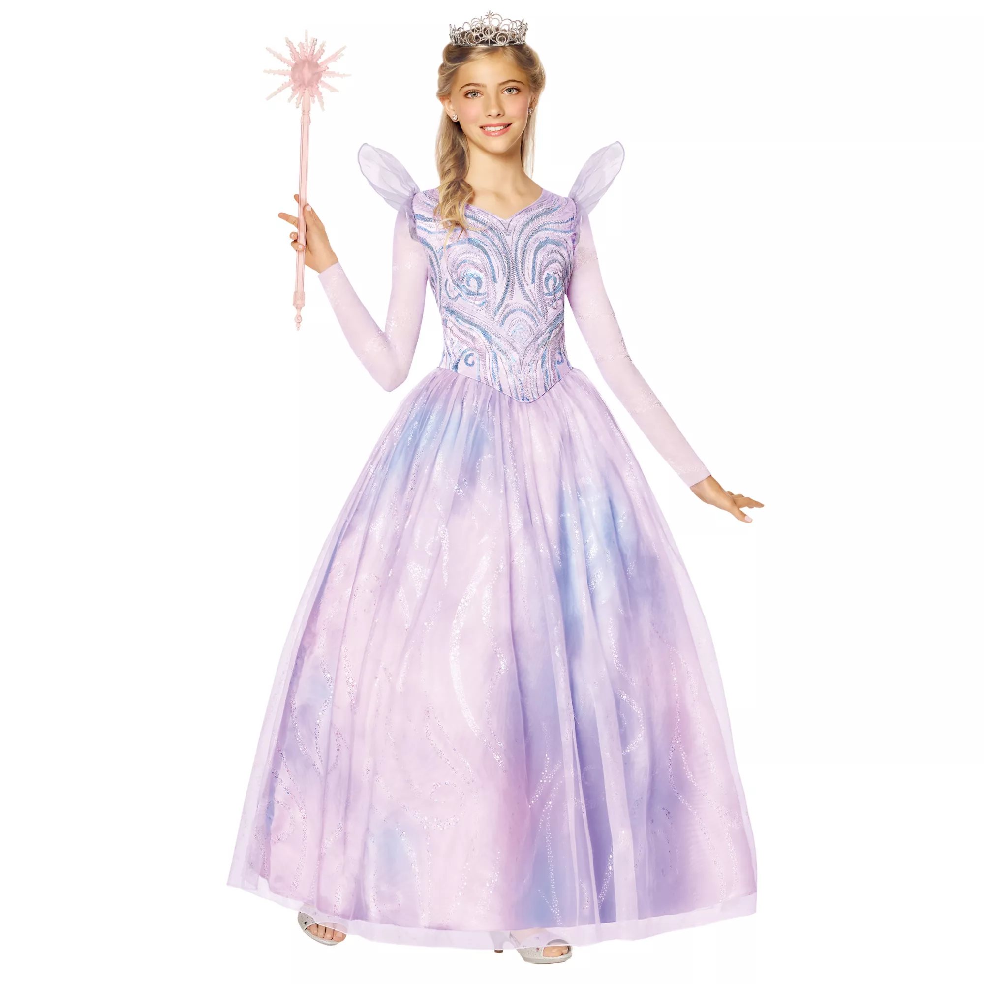 Kids Glinda Blue Dress Costume -  Wicked: For Good at Spencer's