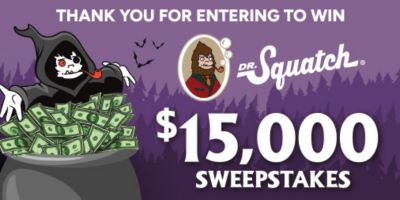 Thank you for entering the Spirit Halloween Dr. Squatch $15,000 Sweepstakes!