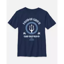 Kids Percy Jackson Camp Half-Blood Poseidon Cabin III Navy T Shirt at Spirit Halloween