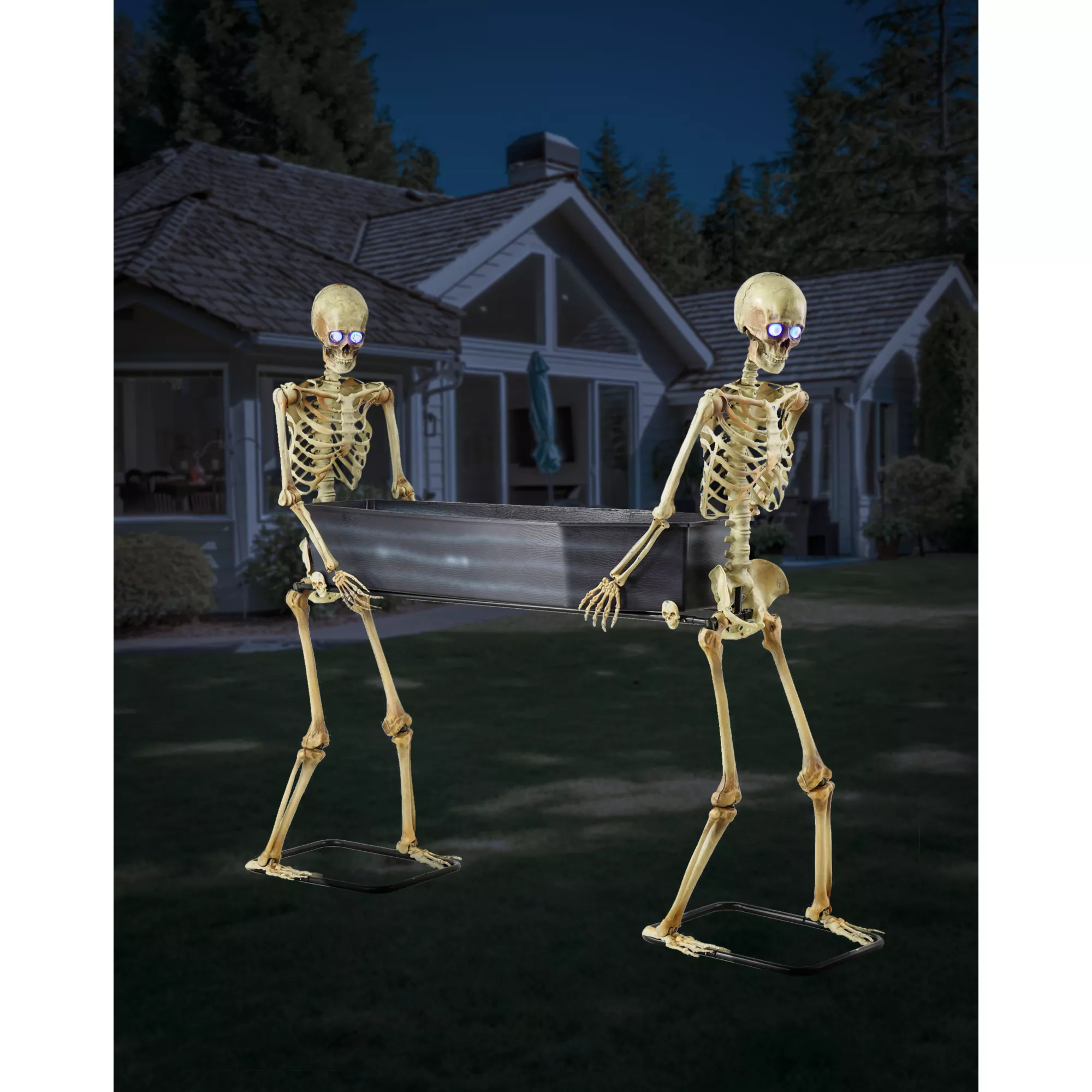 5 Ft LED Skeletons with Coffin at Spirit Halloween