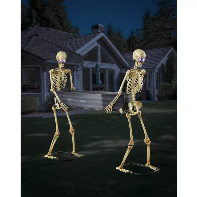 5 Ft LED Skeletons with Coffin at Spirit Halloween