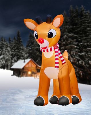 15 Ft Light-Up Rudolph Inflatable Decoration - Rudolph the Red-Nosed ...