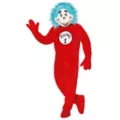 Adult Thing 1 and 2 Mascot Jumpsuit Costume - Dr. Seuss at Spencer's
