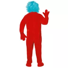 Adult Thing 1 and 2 Mascot Jumpsuit Costume - Dr. Seuss at Spencer's