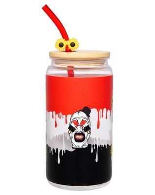 Art the Clown Pool Party Can with Straw Topper 16 oz. - Terrifier