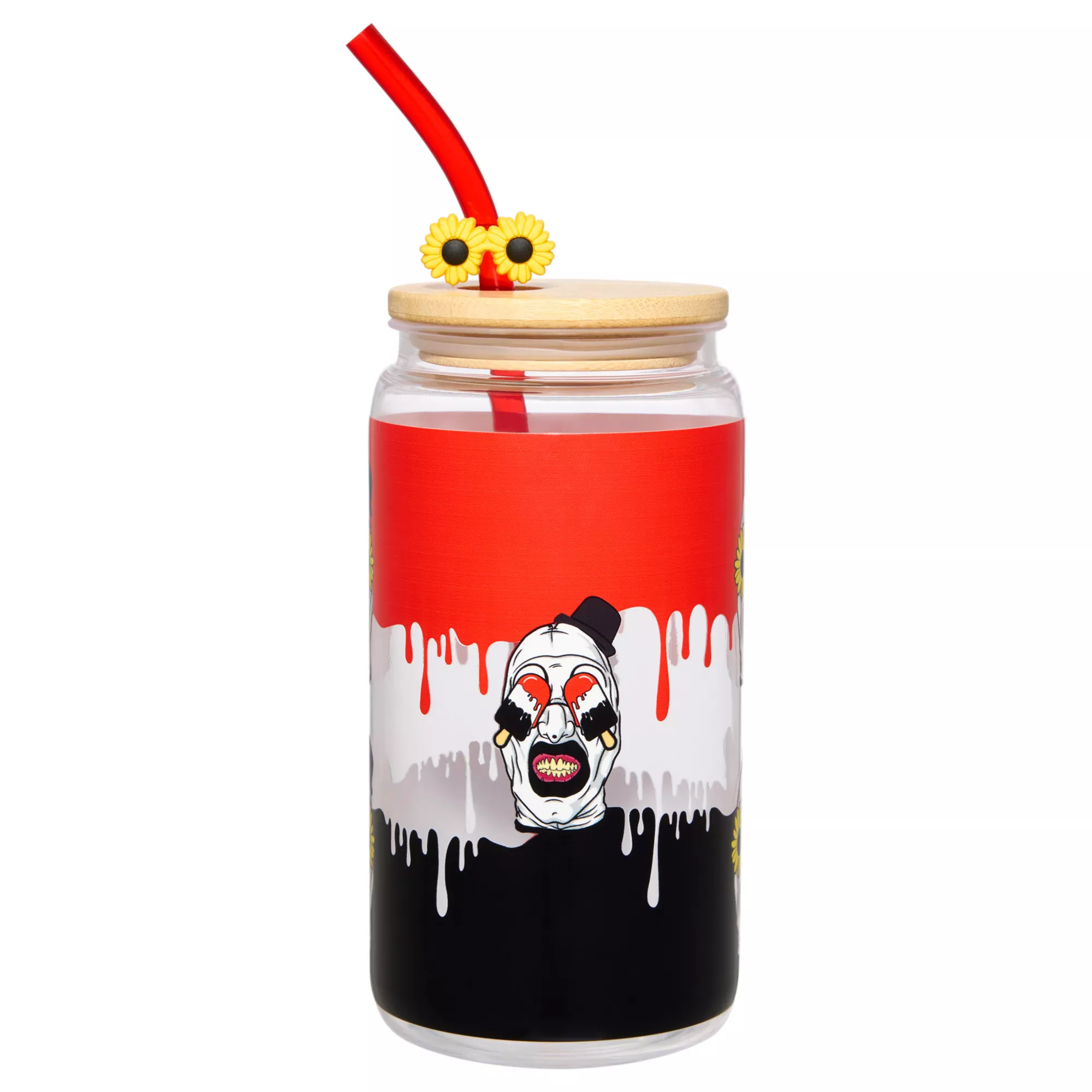 Art the Clown Pool Party Can with Straw Topper 16 oz. - Terrifier at Spirit Halloween