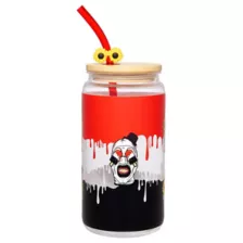 Art the Clown Pool Party Can with Straw Topper 16 oz. - Terrifier at Spirit Halloween