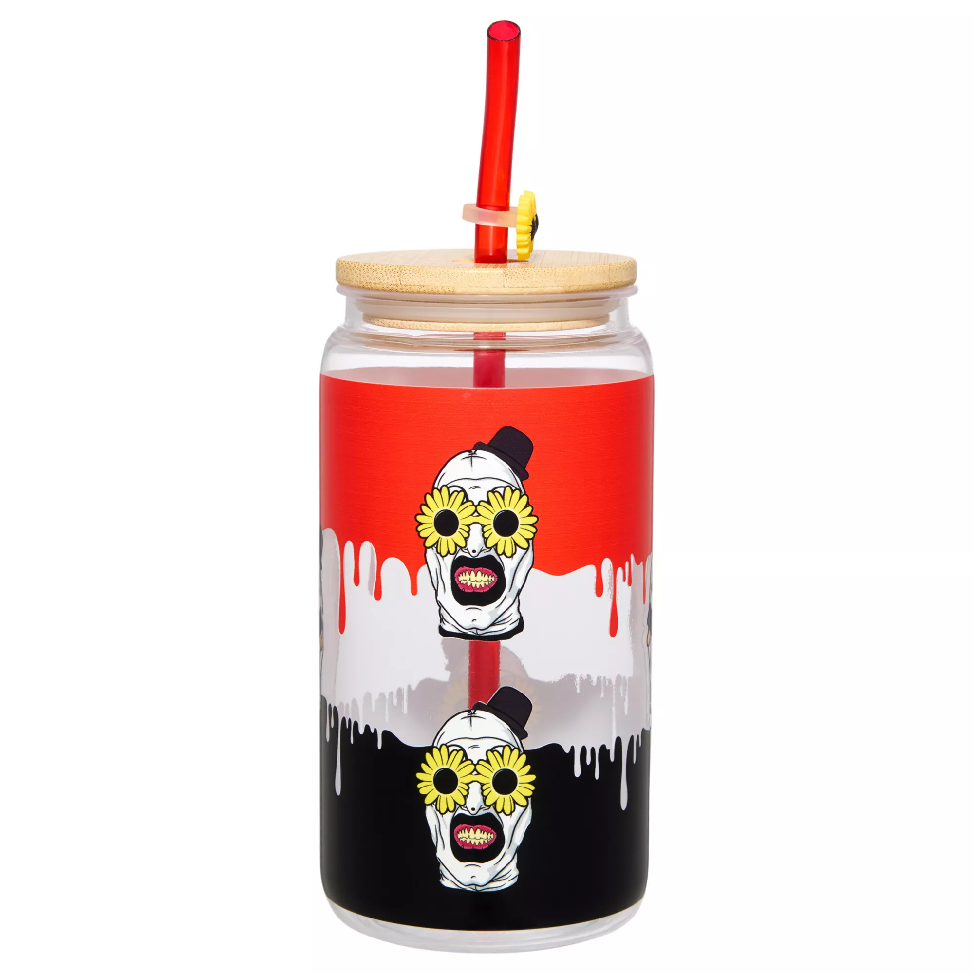 Art the Clown Pool Party Can with Straw Topper 16 oz. - Terrifier at Spirit Halloween