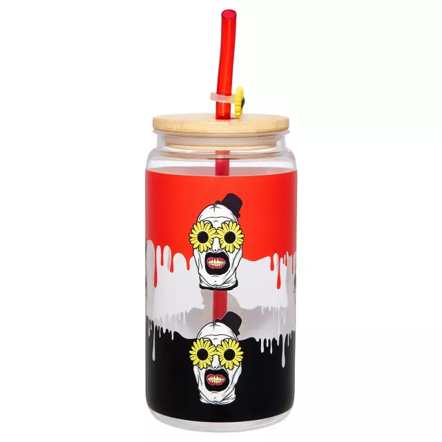 Art the Clown Pool Party Can with Straw Topper 16 oz. - Terrifier at Spirit Halloween