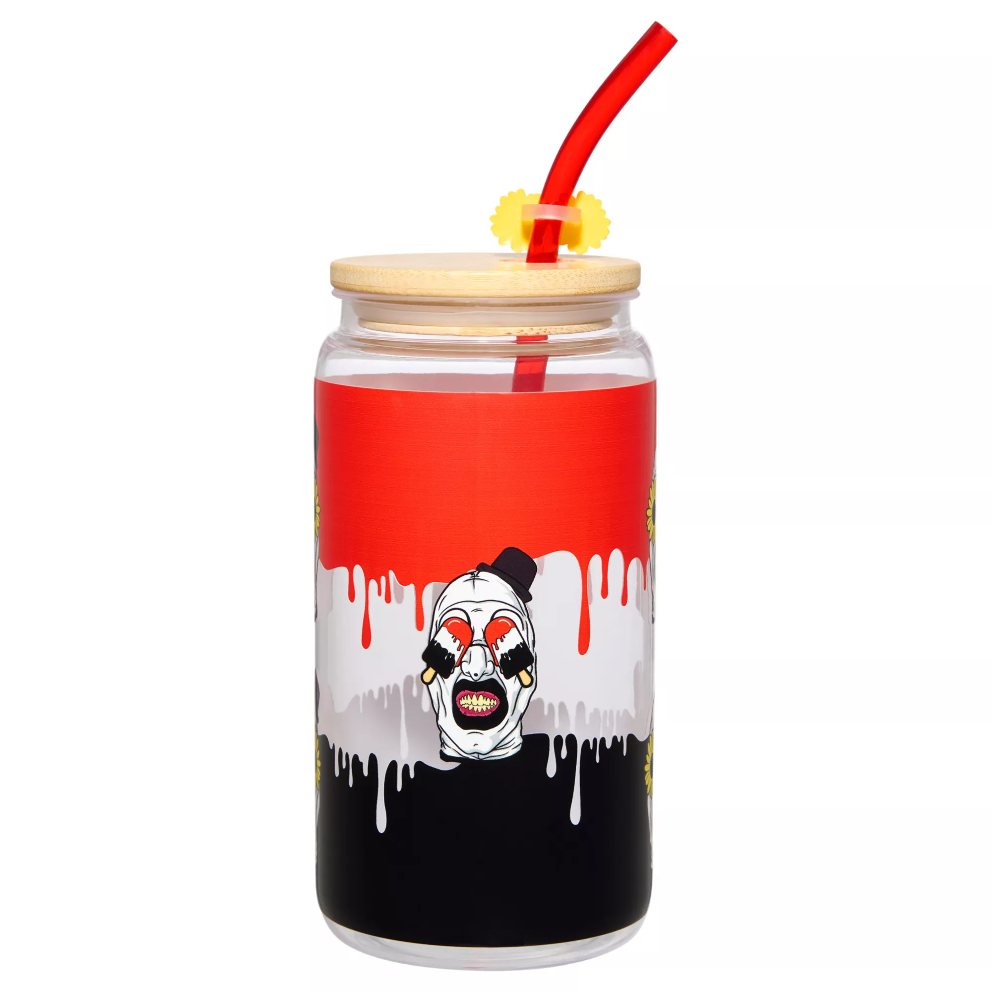 Art the Clown Pool Party Can with Straw Topper 16 oz. - Terrifier at Spirit Halloween