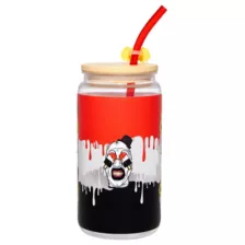 Art the Clown Pool Party Can with Straw Topper 16 oz. - Terrifier at Spirit Halloween