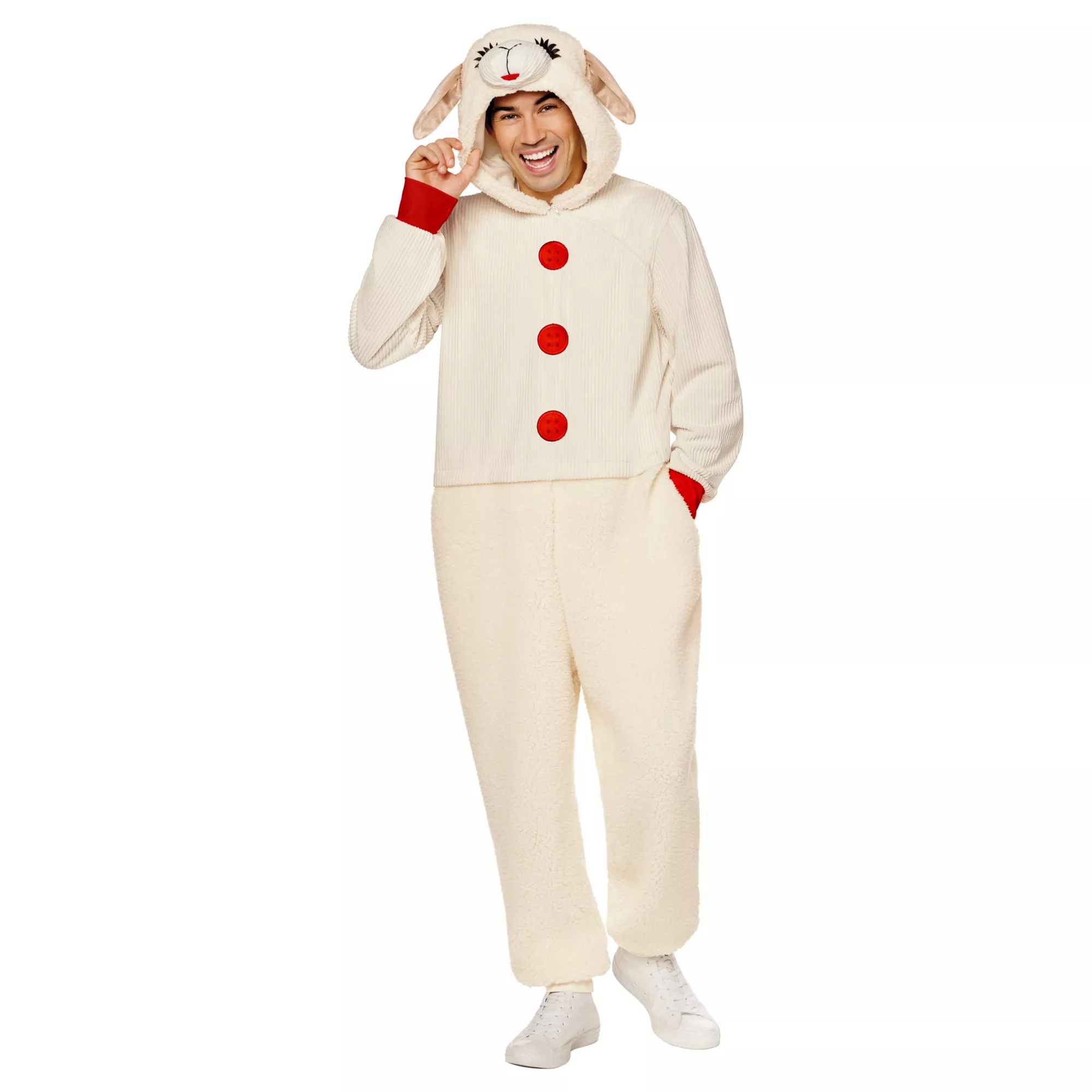 Adult Lamb Chop Jumpsuit Costume at Spirit Halloween