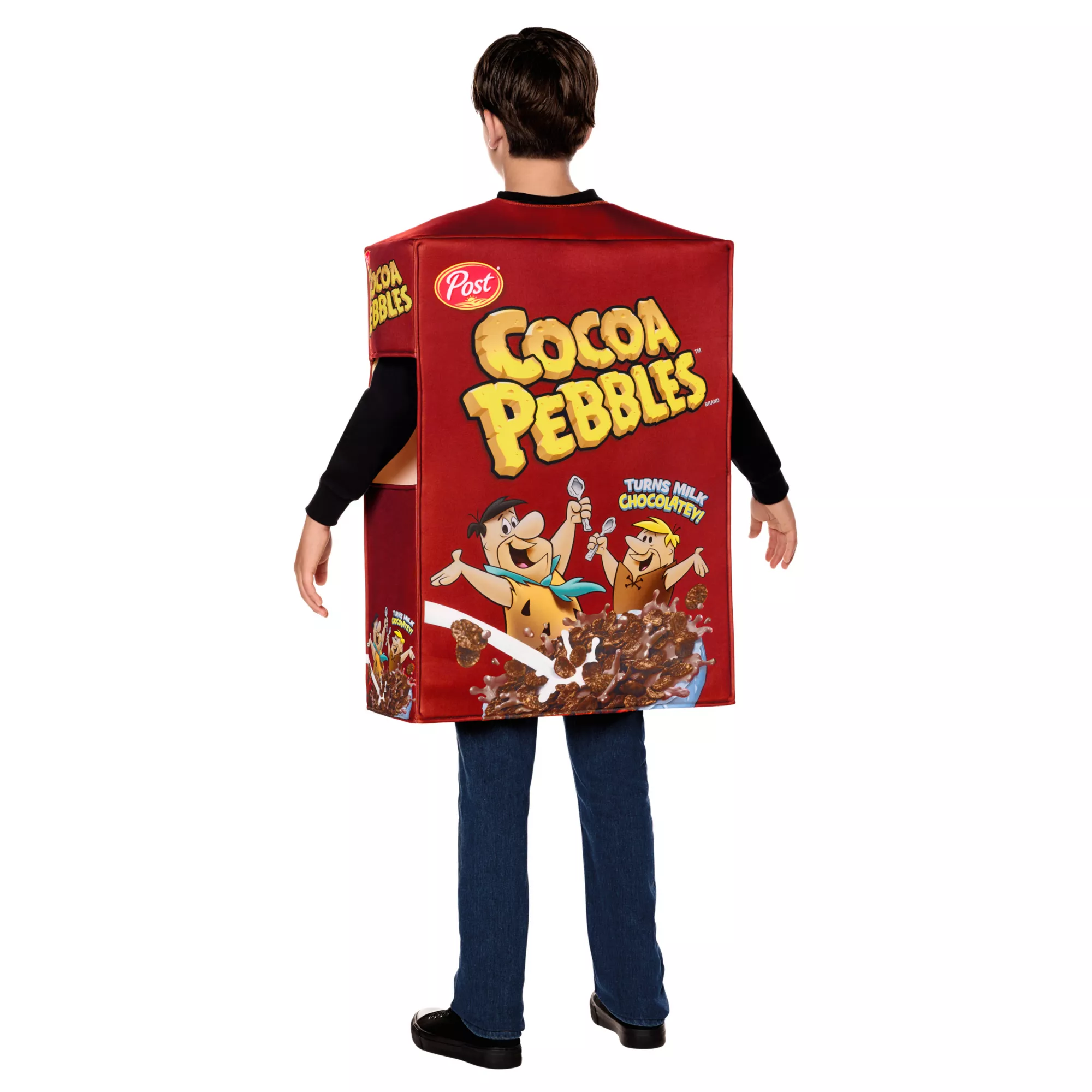 Kids Cocoa Pebbles Cereal Box 3D Costume at Spirit Halloween