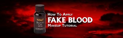 Halloween Fake Blood Makeup, 2 oz Stage Blood Bottle, Dark Blood, Wash