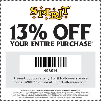 13% Off Your Entire Purchase