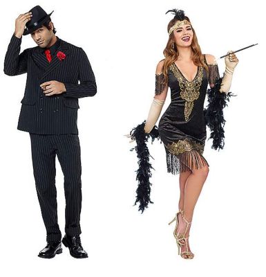 flapper gangster couples costumes