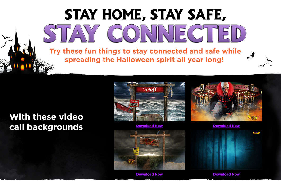 Stay Home Stay Safe Stay Connected with these video backgrounds