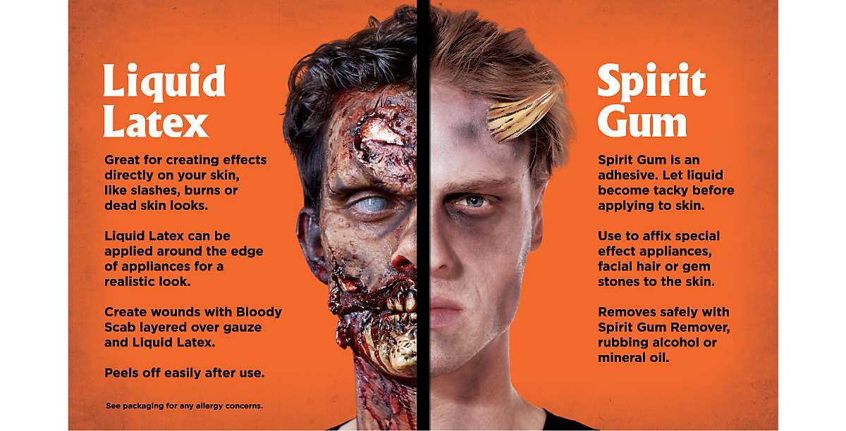 Difference Between Liquid Latex and Spirit Gum