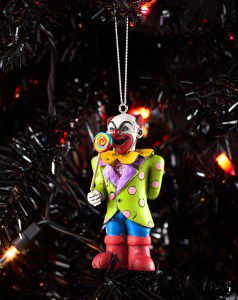 creepy clown ornament