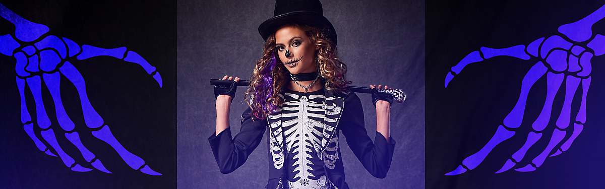 Skeleton costumes and accessories