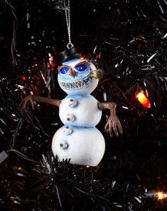 evil snowman ornament