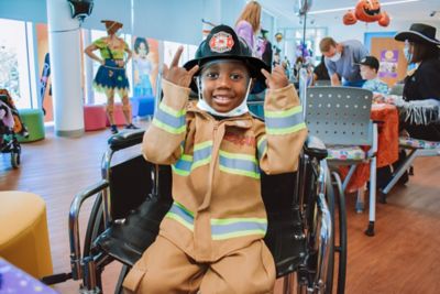 Spirit of Children hospital event children's fireman costume